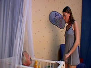 Young Doll Enjoys Senior Cock
