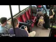 Tied Blonde Babe Uma Pounding In City Bus 
