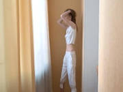 Anorectic Super Girl Naked On The Floor