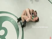 Teen Lesbians In Tiny Lingerie Fight Hard Till They Remain Naked