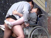 Dirty Nurse Sucks And Fucks An Ill Patient Outdoors.