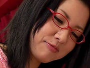 Japanese Amateur Sucking Cock To Get Cum On Her Glasses