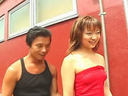 Cute Asian Chick Gets Her Tight Narrow Pussy Rubbed Outdoors