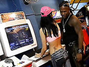 Whorish Brunette Bitch Get Fingered Hard By A Black Stallion