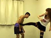 Hot Jap Teens Torture Their Slave