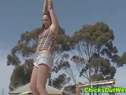 Real Gf Sucks Dick And Gets Slammed Outdoors