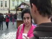 Granny Tourist Gets Picked Up And Pounded