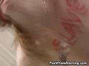 Blonde Babe Pissed On The Bowl And Drinks It