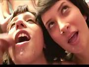 Spanish Bukkake - Two Gals Share A Cream Cocktail