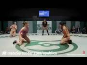 Babes In Bikinis Wrestles And Strips In Ring