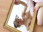Pleasing Beauty Playing With Mirror