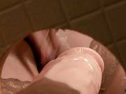 Gorgeous Redhead In Tight Dress And Stockings Sucks Glory Hole Dick