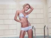 Handsome Blonde Strips And Reveals Her Big Boobies