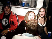 Blonde Chick Flashes Her Nipples At The College Party