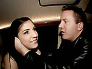 Leggy Brunette Is Playing With Her Pussy In The Backseat