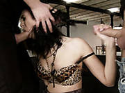 Ruined Brunette Hot Gives A Head While Getting Fucked Doggy Style