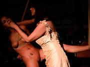 Tasty Looking Brunette Sorana Gets Hanged Bandaged Before She Is Ordered To Suck A Fist