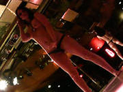 Flexible Pole Dancer Takes Off Her Bars And Wags Her Ass