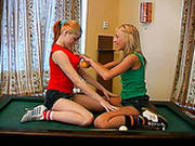Two Skinny Teen Sluts Strips And Please One Another In A Dirty Lesbo Fuck Clip