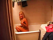 Attractive Blonde Girlie Takes Shower And Later Gives Hot Blowjob In Pov