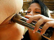 Filthy Teen Gals Are Toy Fucking Each Other Having Naughty Lessian Outdoor Fuck Session