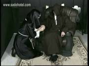 Horny Nun With Her Skirt Up Lying On Knee 