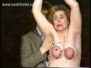 Horny Slave Got Her Big Tits Tied Up With 