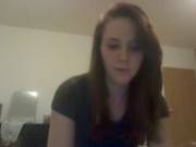 Cute Brunette College Teen Takes Top Off