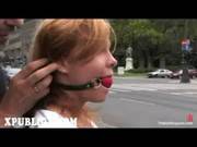 Handcuffed Babe Blowjob In Bus