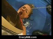 Massive Piss Bukkake With Pee Soaked Slut