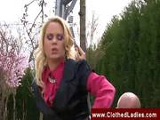 Clothed Girl Fucking Man Outdoor While Other Girl Masturbate
600