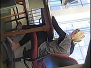 Candid Blonde College Chick Feet Painted Toes In Flip Flops