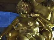 Queen Tortures Gold Painted Slave