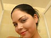 Stacked Brunette Gets Wet In The Shower Mortvids