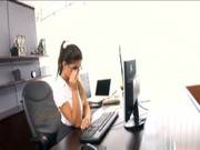 Pretty Secretary Fucked In Stockings And 