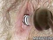 Japanese Teen Aki Tajima Spreads Her Legs For Sex