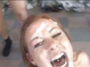 Scarlett Pain Lusty Babe Got Face Filled With Cum Cream