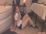 Teen Striptease On The Floor