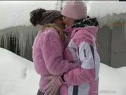 Belicia Torrid Kissing With Girlfriend In Snowy Outdoor