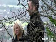 Horny Slut Picks Up An Eager Couple In The Park