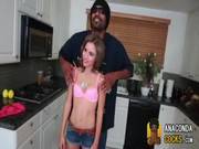 Amateur Petite Brunette Fucked By Monstercock 0011
