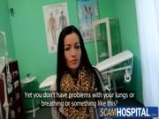 Gorgeous Brunette Pokorna Gets Cured By The Doctors Cock In The Examining Table