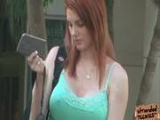 Red Head Bella Rainia Seduces The Driver And Gets Fucked In The Car