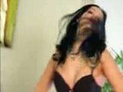 Brunette In Lingerie Rubbing On Her Pussy