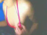 Ebony Girl Opens Her Pussy Lips