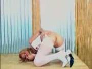 Blonde Babe Kat Masturbates In Stockings And Panties