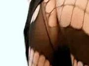 Teena Black Fishnet Pantyhose Masturbation