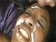Cumshot All Over My Pretty Ebony Face