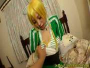 Japanese Cosplay Fondled In Closeup Video