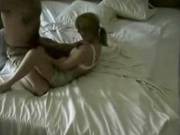 Horny Amateur Couple Get Frisky On The Hotel Bed